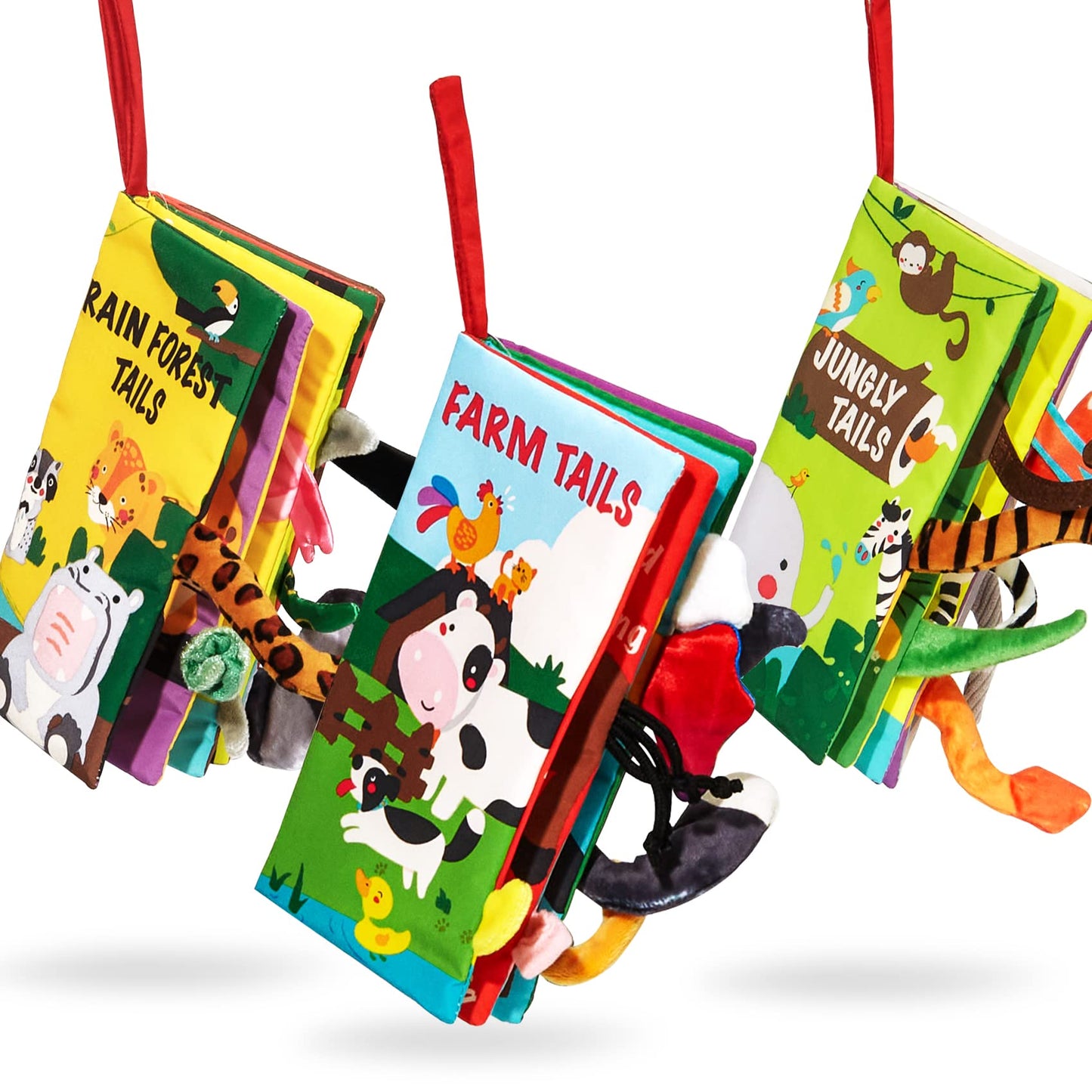 Beiens Baby Cloth Books Set – Touch & Feel Crinkle Soft Books for 0-18 Months (3 pcs)