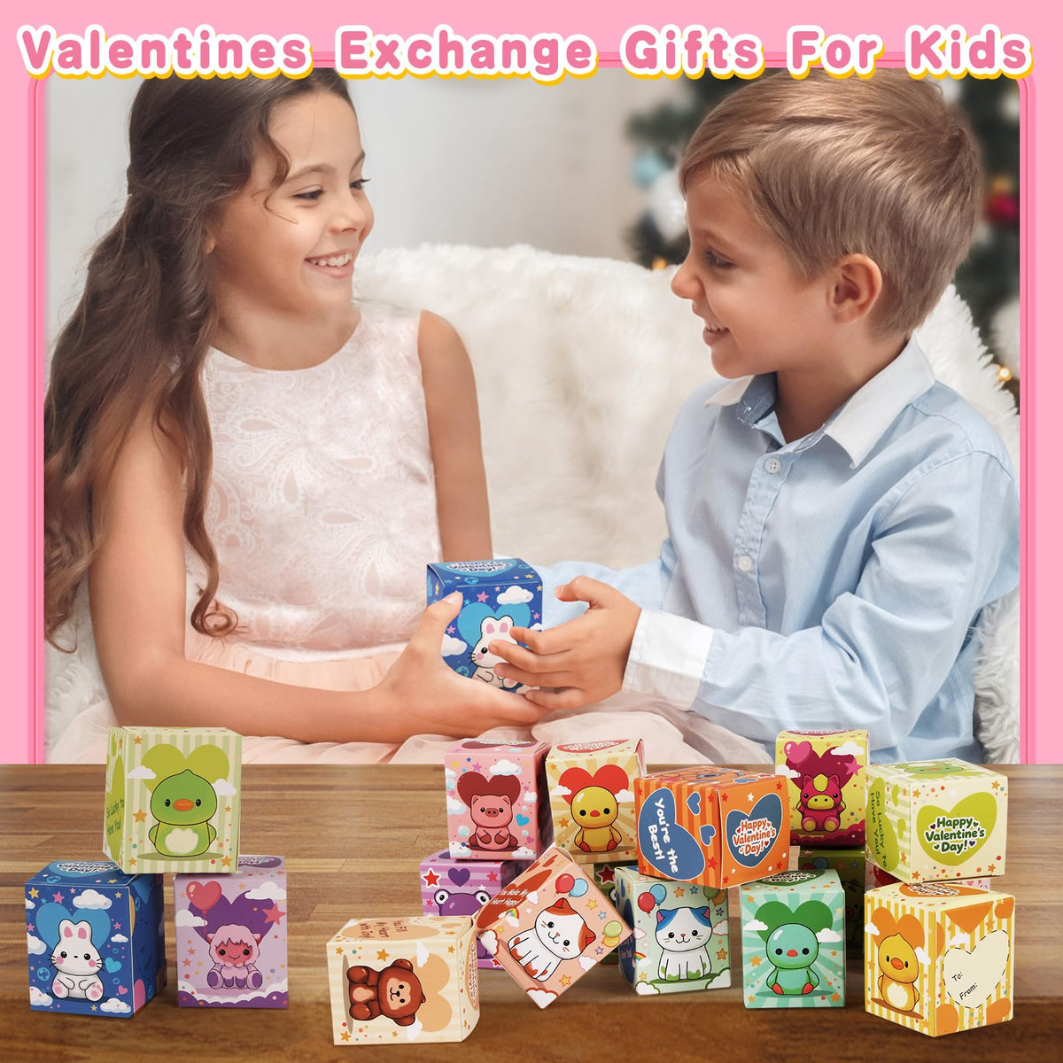 BEIGUO 24-Pack Valentine Cards for Kids – Slow Rising Squishy Toys & Gift Boxes