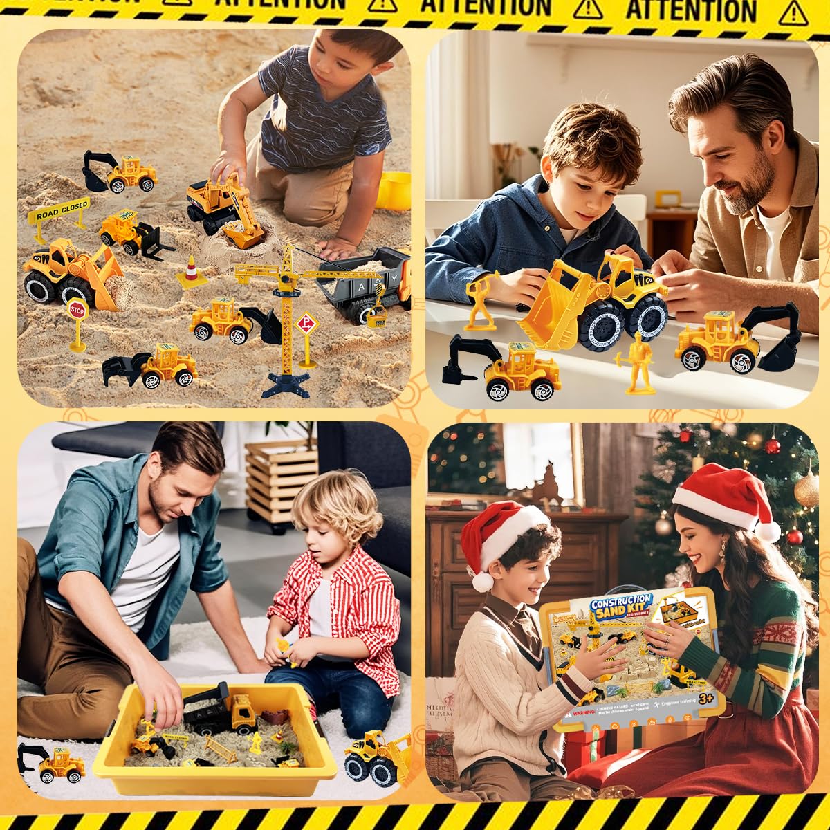 BEIREG Construction Sensory Sand Kit – 42-Piece STEM Build Set