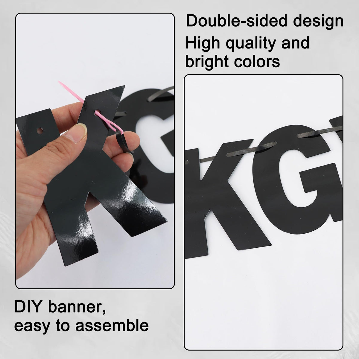 BEISHIDA Double-Sided DIY Letter Banner Kit – 116 PCS for Custom Birthday, Wedding, Graduation Decor