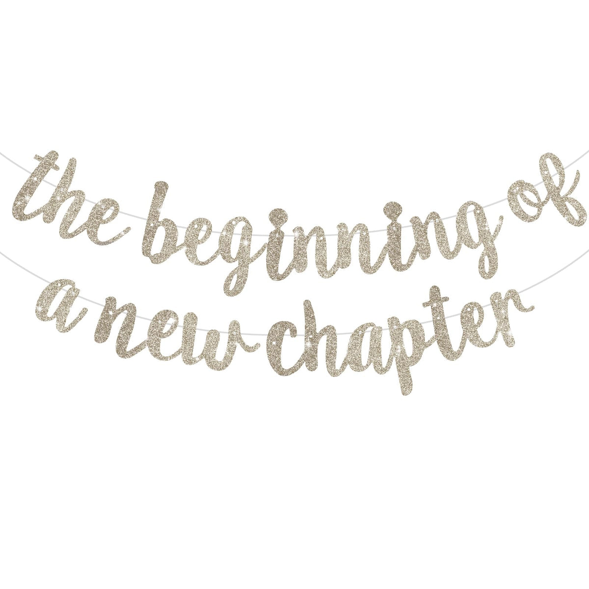 BEISHIDA Glitter Champagne Banner – The Beginning of a New Chapter for Graduation & Farewell Parties