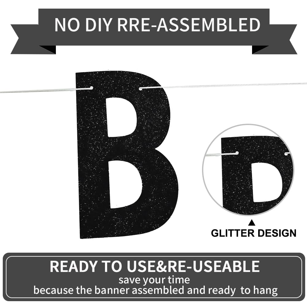 BEISHIDA Glitter Rude Youre Leaving Banner – Pre-Strung Going Away Party Decor