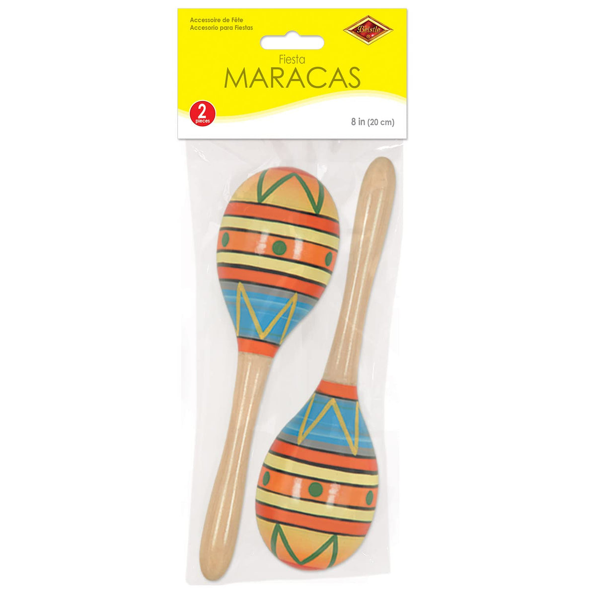 Beistle Fiesta Fun Party Maracas 8 Inches – 2 Pack