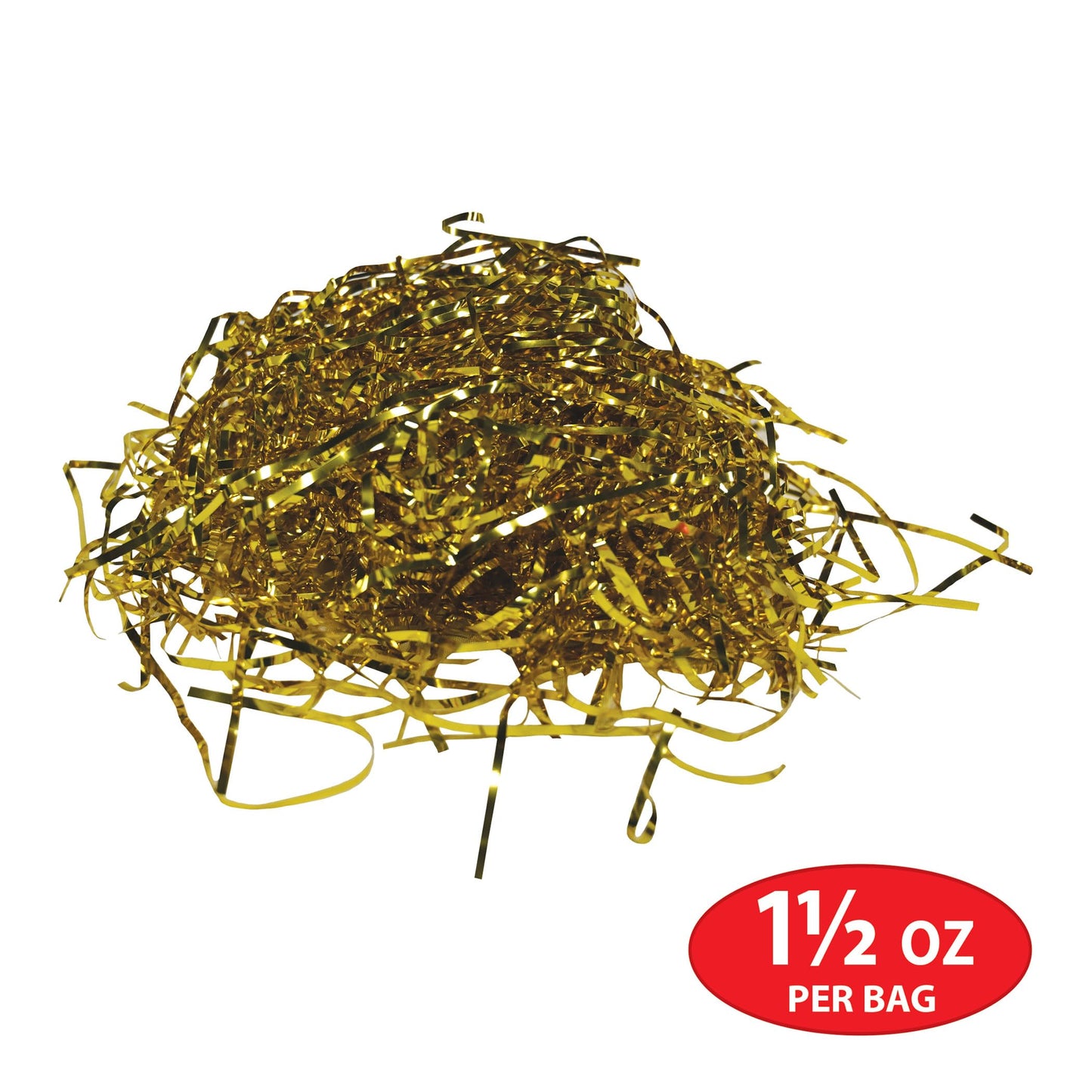 Beistle Gleam 'N Shreds Gold Metallic Strands – 1.5 oz Party Decor Filler