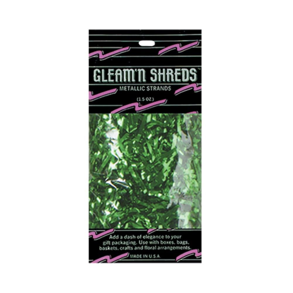 Beistle Gleam 'N Shreds Green Metallic Strands - 1.5 oz
