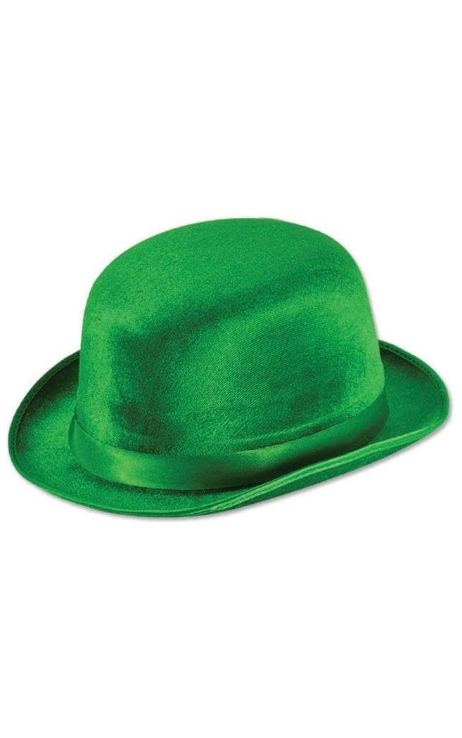 Beistle Green Vel-Felt Derby Hat – One Size Party Accessory