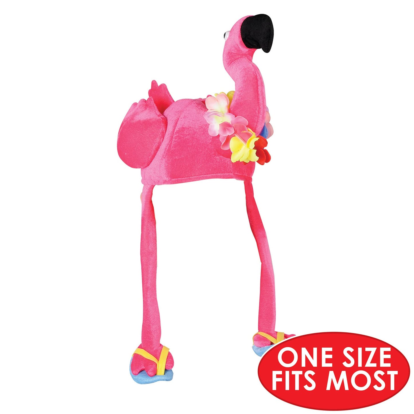 Beistle Plush Flamingo Hat - Pink Luau Party Accessory (1 Count)