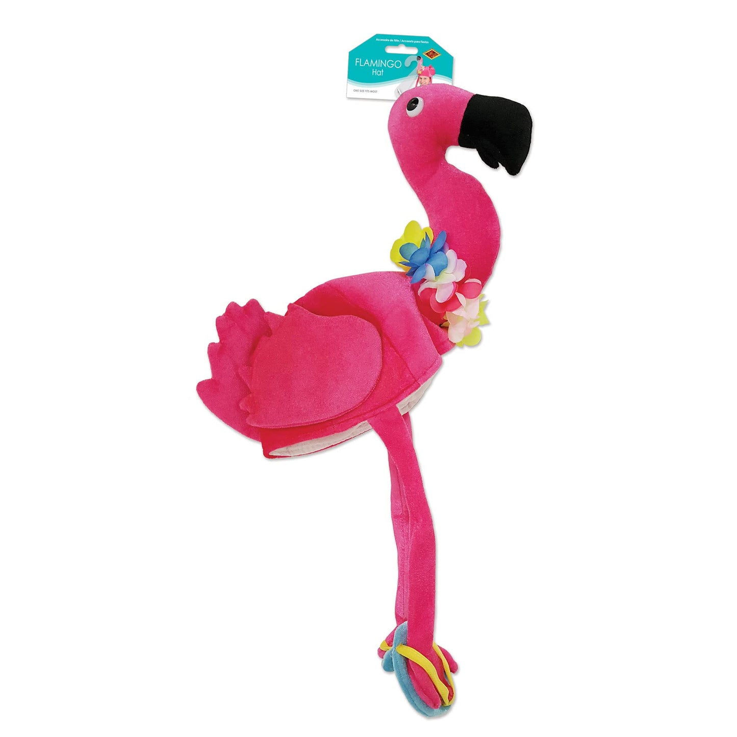Beistle Plush Flamingo Hat - Pink Luau Party Accessory (1 Count)