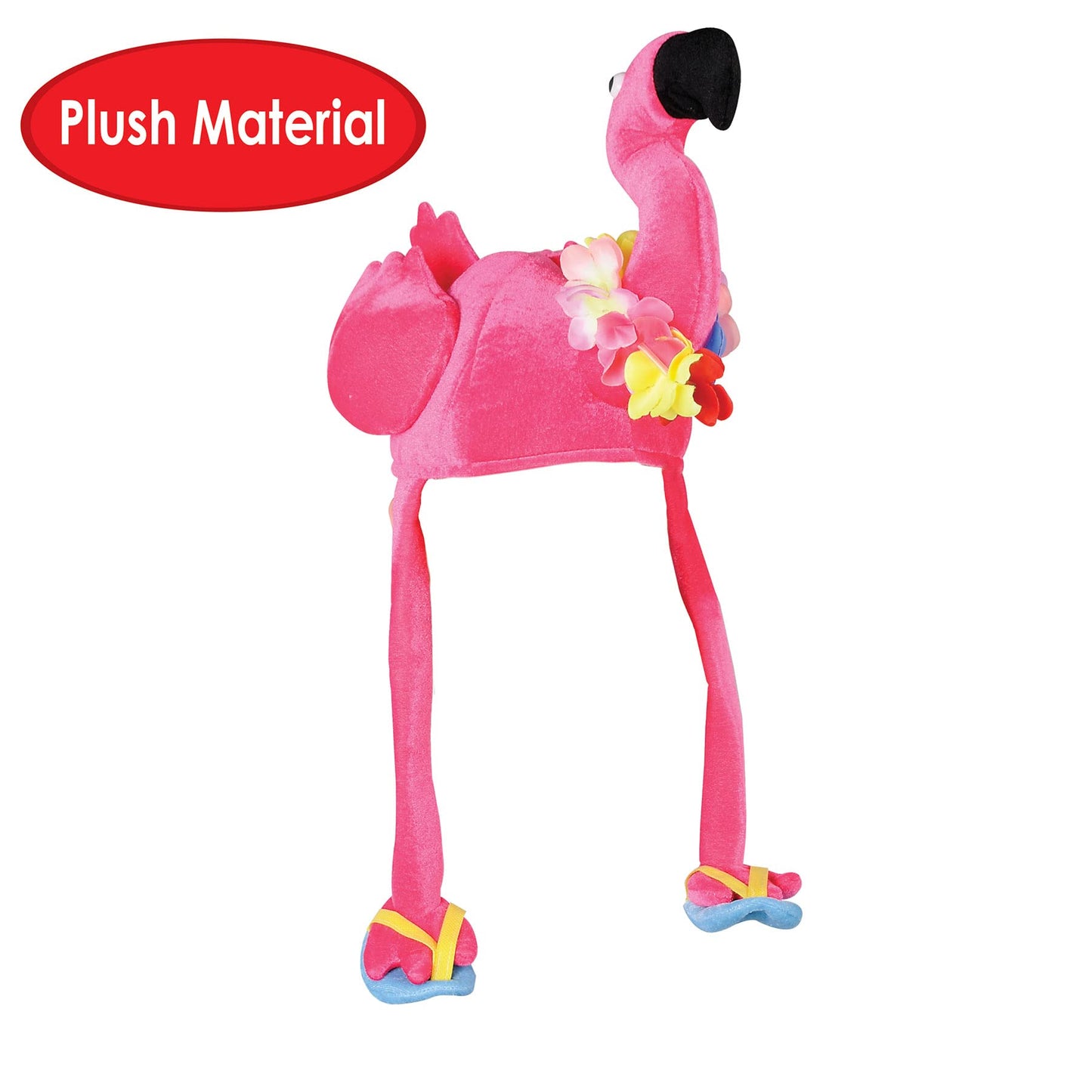 Beistle Plush Flamingo Hat - Pink Luau Party Accessory (1 Count)