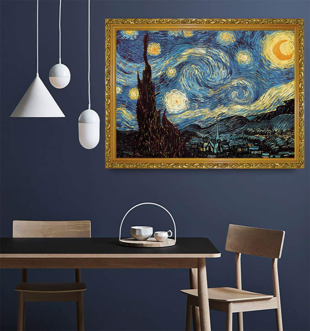 BEIWO Starry Night 1000-Piece Puzzle by Vincent van Gogh | Jigsaw for Adults & Kids