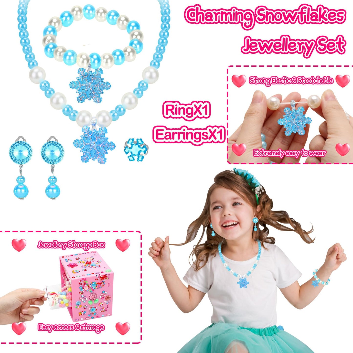 BEKALERZ Jewelry Play Set for Girls — Dress-Up Toys, Unicorn Theme, Ages 3-8