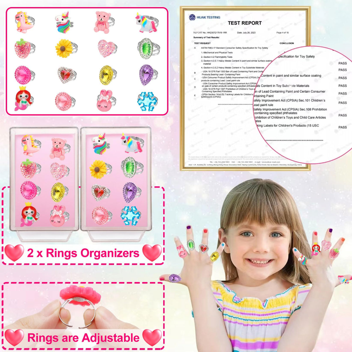 BEKALERZ Jewelry Play Set for Girls — Dress-Up Toys, Unicorn Theme, Ages 3-8
