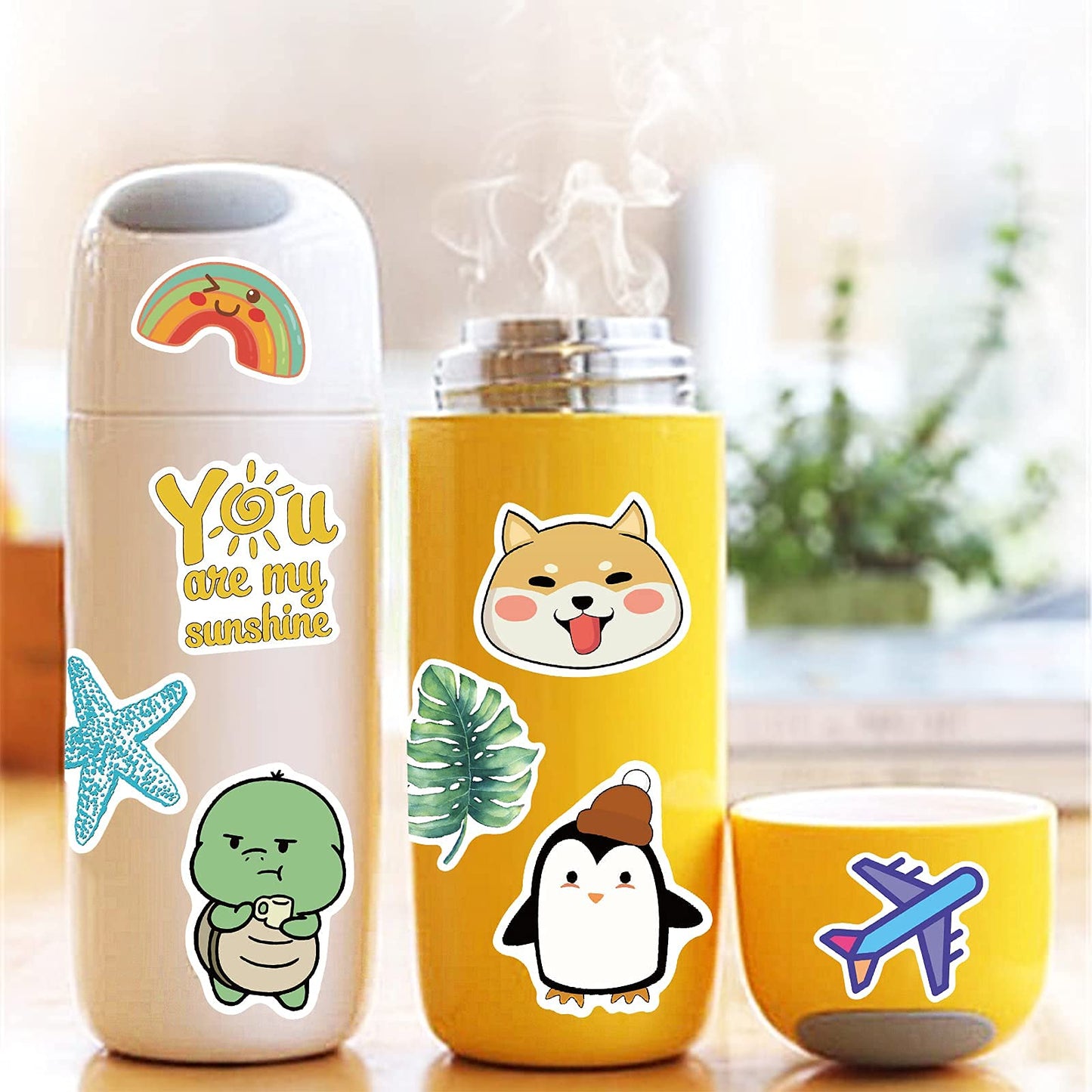 Bekayshad 200-Pack Water Bottle Stickers – Vinyl VSCO Aesthetic, Waterproof Decor