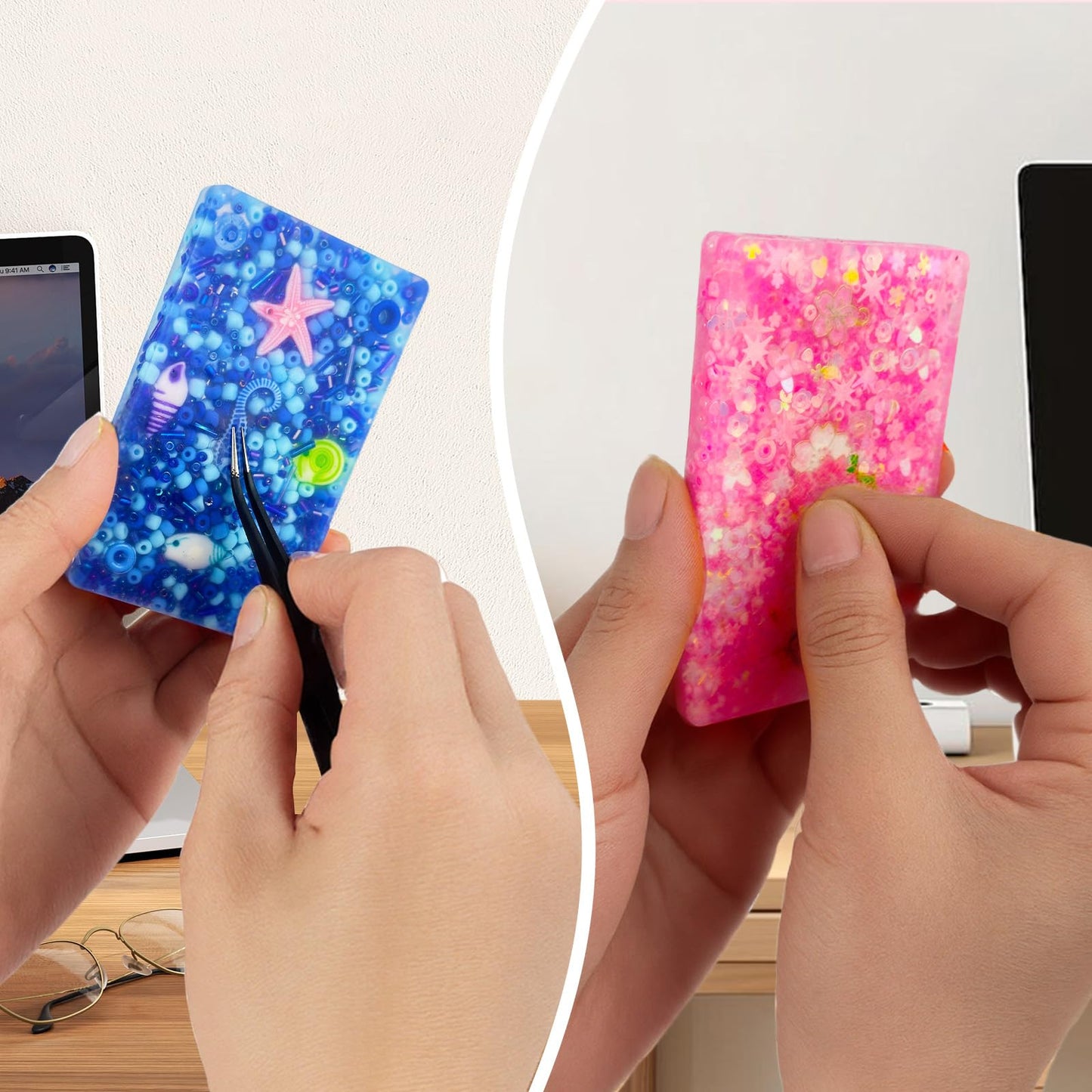 BekoNest Picky Pad 2 Pcs – Skin Picking Fidget Pads with Tweezers & Storage Box