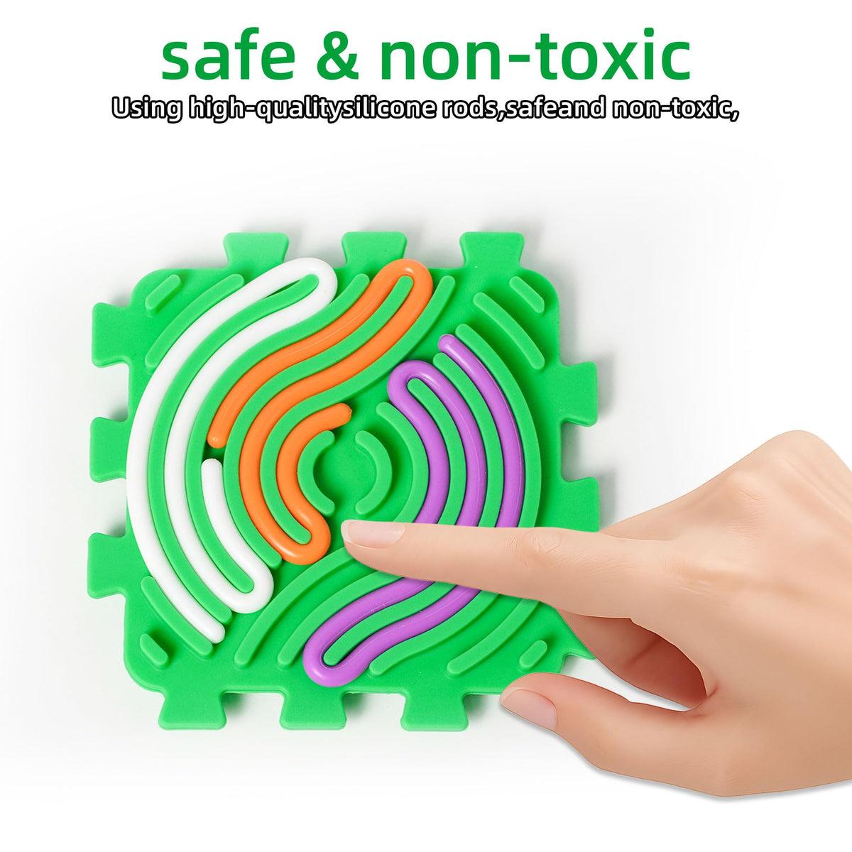 BELLESTILE 6PCS Silicone Sensory Activity Board – Travel Fidget Toy for Calm, Focus, and Open-Ended Play