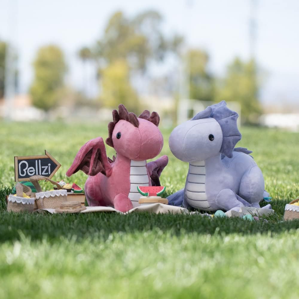Bellzi Fire Dragon 11.5-Inch Plush – Draggi, Cute Dragon Toy for Kids