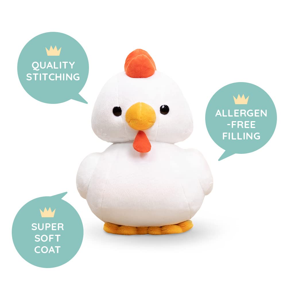 Bellzi Hen Plush Toy – Cute Stuffed Chicken Rooster for Kids, Babies & Toddlers | Heni