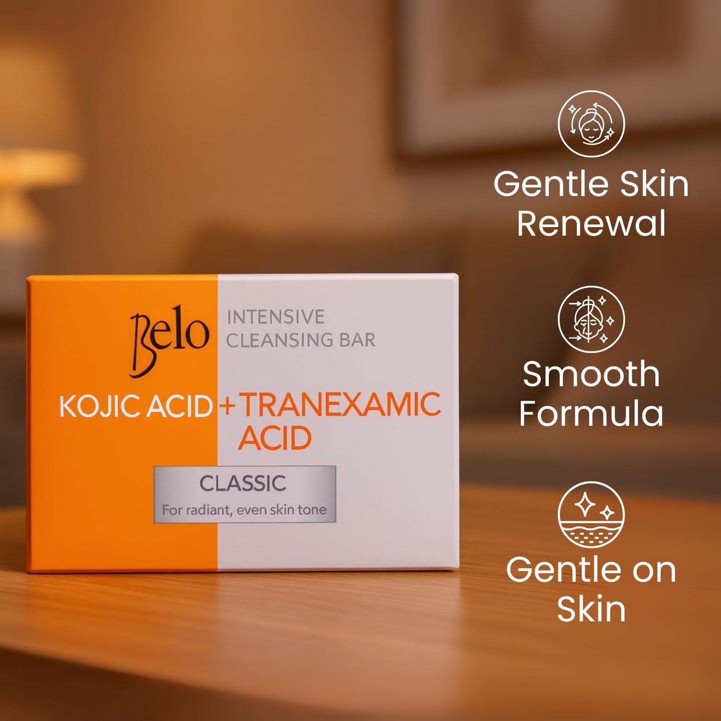Belo Essentials Intensive Cleansing Bar with Tranexamic Acid | Daily Brightening Cleanser (3x65g)