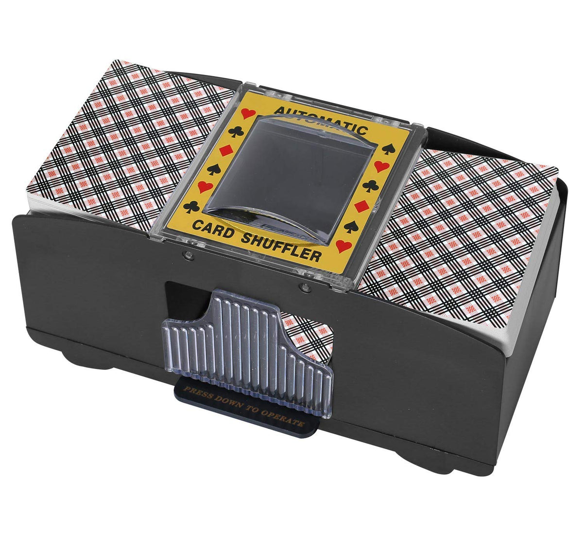 Bemecato Card Shuffler 1-2 Deck – Automatic Electric Shuffling Machine for Poker, UNO & More