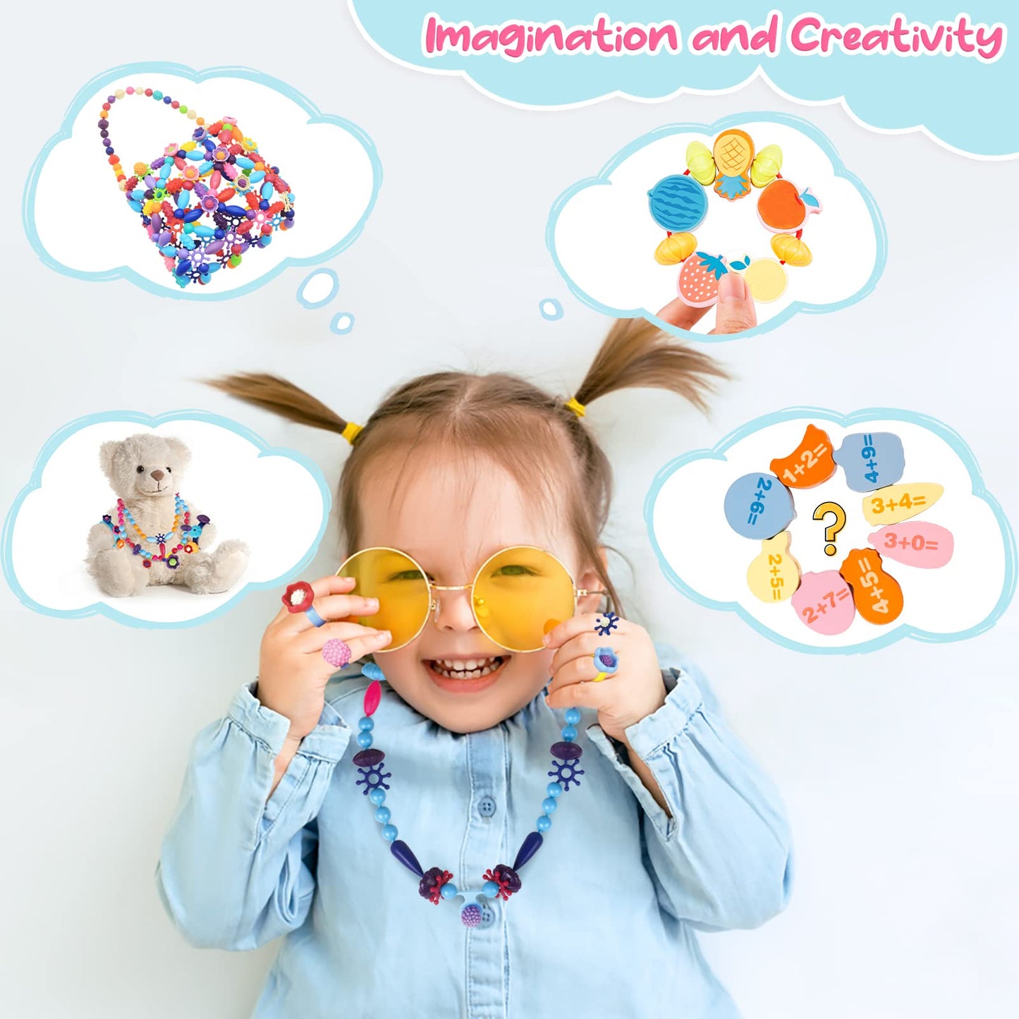 BEMITON Pop Beads Jewelry Kit – Ideal Birthday Gift for Girls 3-7