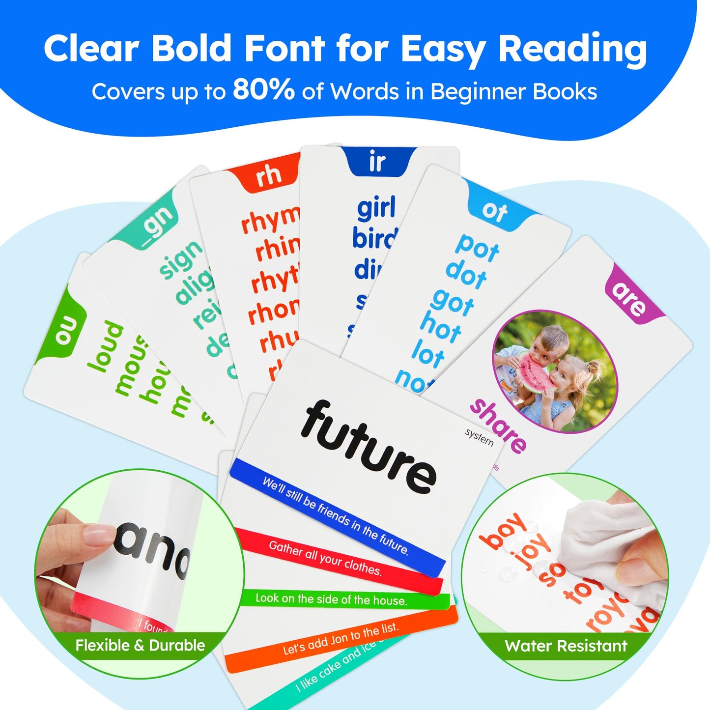 BenBen 650 Sight Words & Phonics Flash Cards for Early Reading | Dolch & Fry High-Frequency Word Set