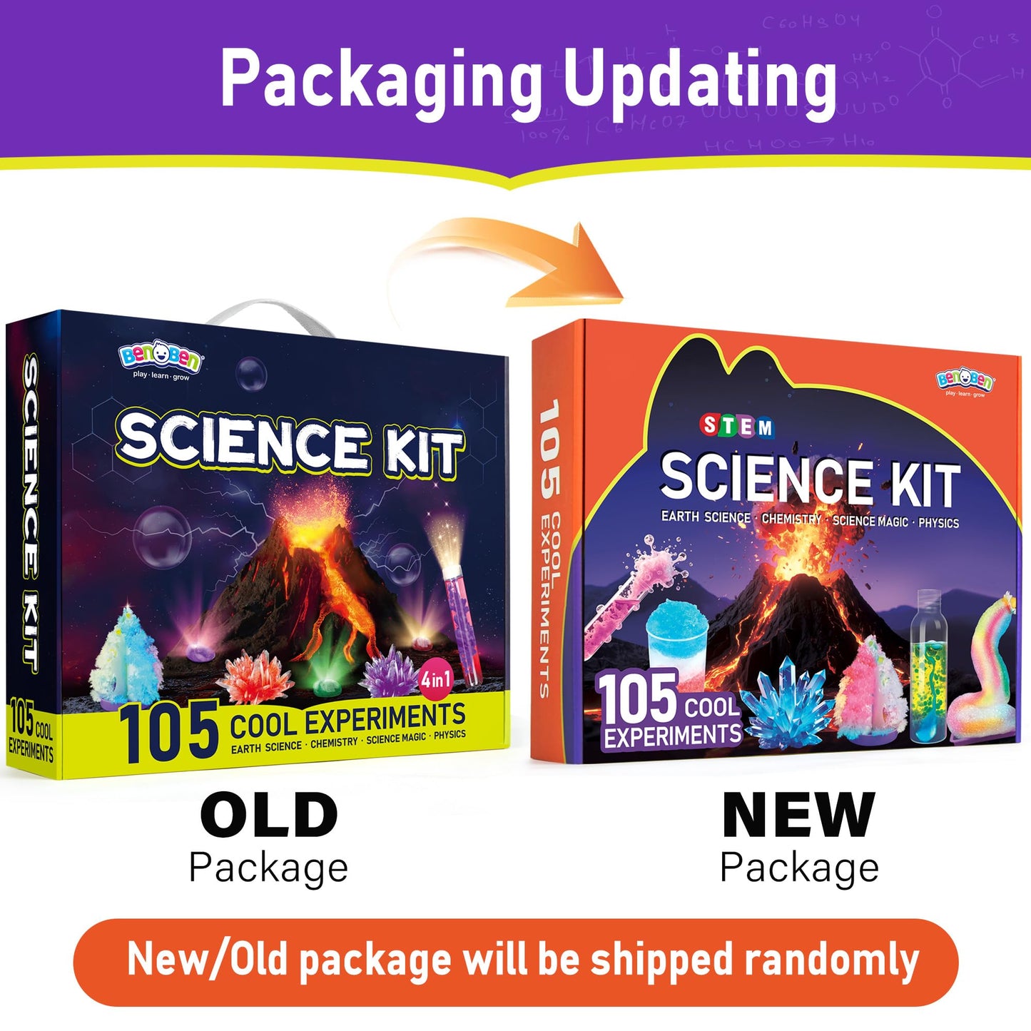 BenBen Volcano Science Kit – 105 Experiments STEM Toys for Kids 8-12