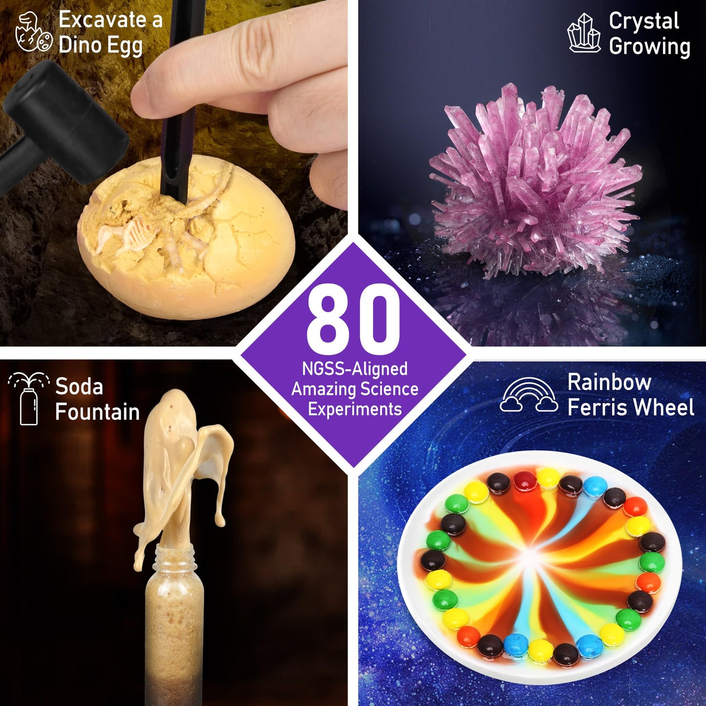 BenBen Science Kits for Kids — 80 Experiments, STEM Toys for Ages 8-12