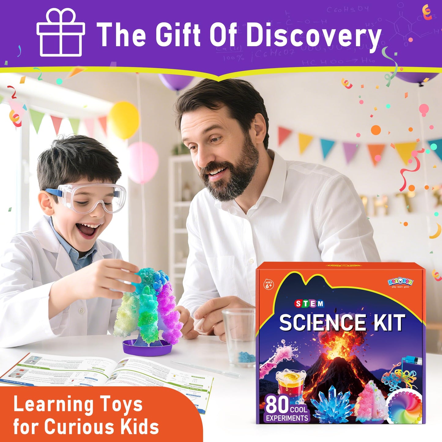 BenBen Science Kits for Kids — 80 Experiments, STEM Toys for Ages 8-12