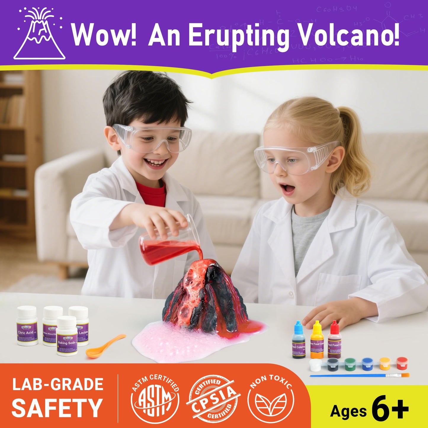 BenBen Volcano Science Kit – 105 Experiments STEM Toys for Kids 8-12