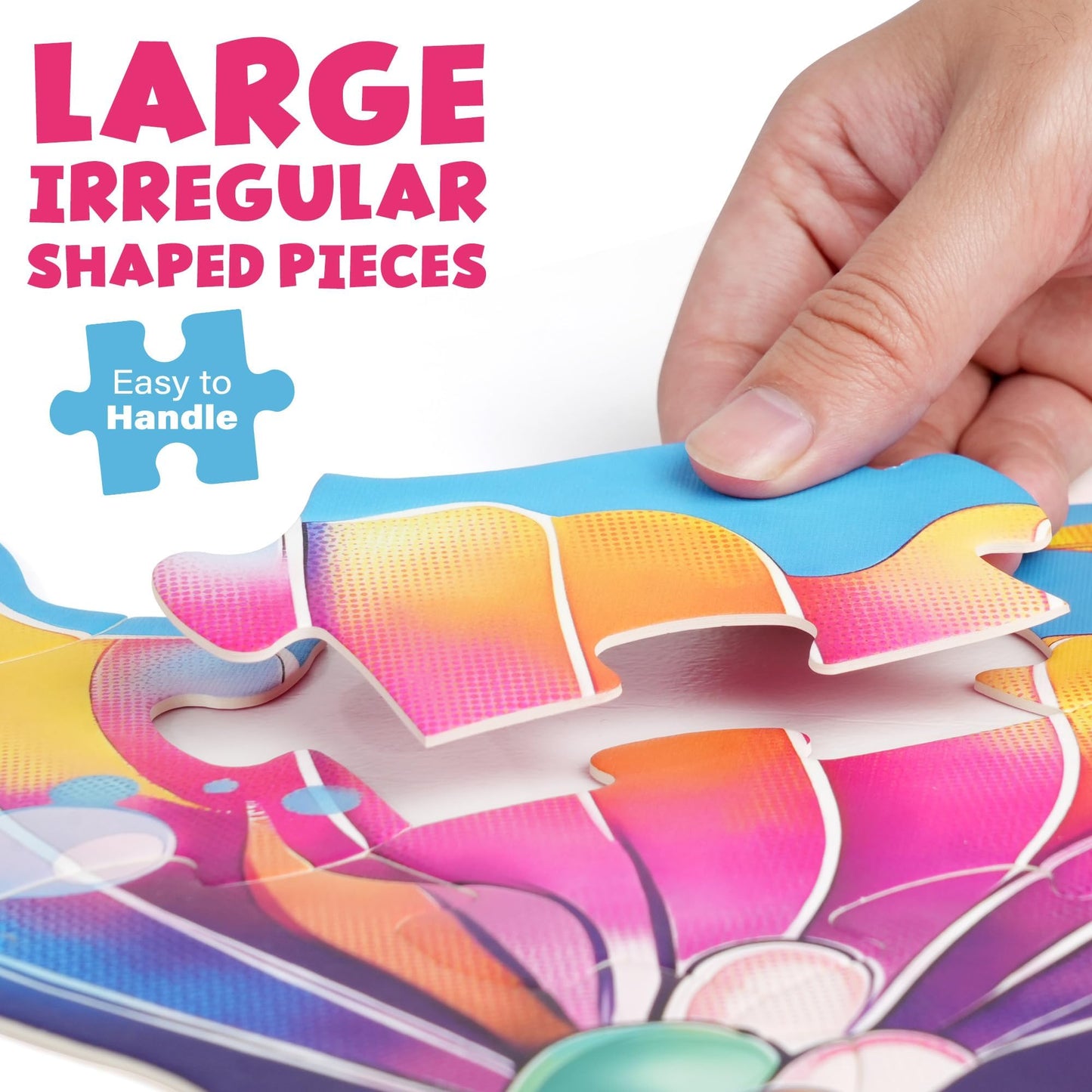 BenBen Floor Puzzle – 52-Piece Jumbo Mermaid for Kids (26x27.5 in)