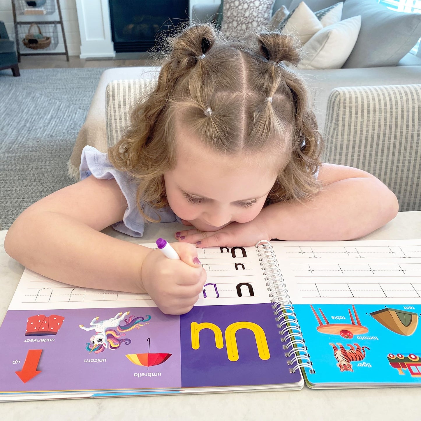 BenBen Preschool Learning Activities — 52-Page Tracing & Writing Workbook for Ages 3-5