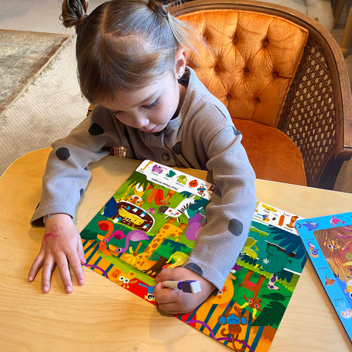 BenBen Preschool Learning Activities – 28 Pages, Travel Ready Search & Find Book