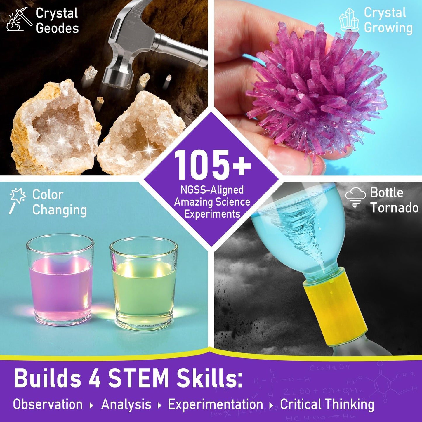 BenBen Volcano Science Kit – 105 Experiments STEM Toys for Kids 8-12