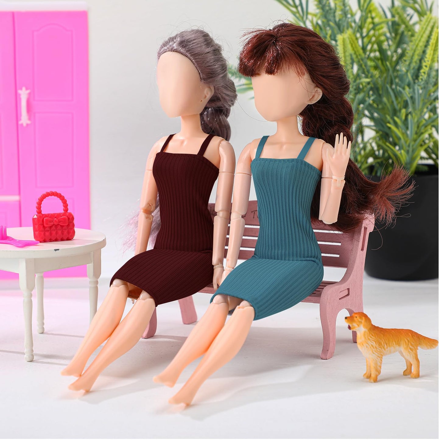 Bencailor 6 Pcs Doll Clothes Set for 11.8-Inch Dolls | Summer Tops, Swimwear, Dress & Coat