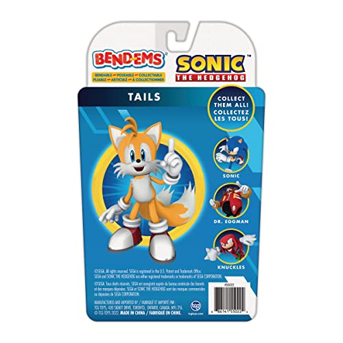 Bend-Ems Sonic The Hedgehog Tails Figure – Poseable Toy for Kids 3+