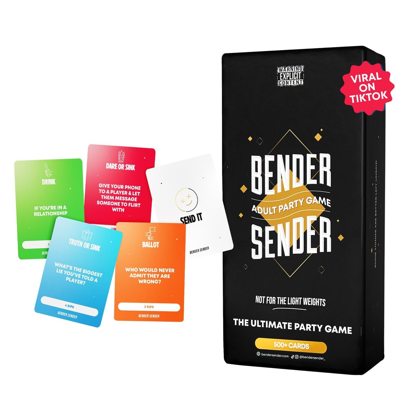 Bender Sender Adult Party Game – 500+ Bold Challenges & Icebreakers for 21+