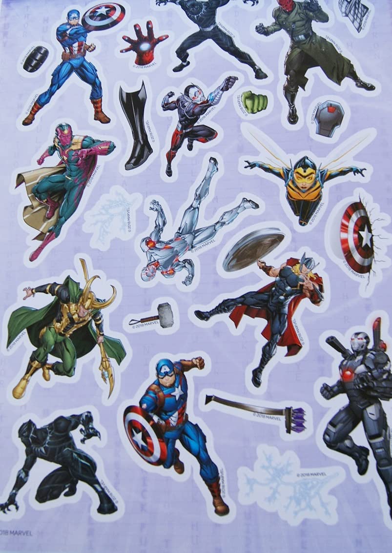 Bendon Create-A-Face Sticker Pad Avengers – 6 Sticker Sheets, 16 Coloring Pages, 24 Sticker Scenes