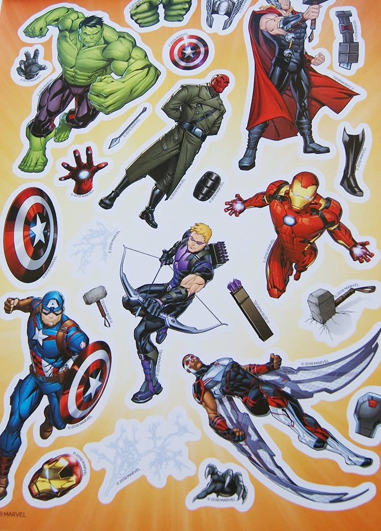 Bendon Create-A-Face Sticker Pad Avengers – 6 Sticker Sheets, 16 Coloring Pages, 24 Sticker Scenes