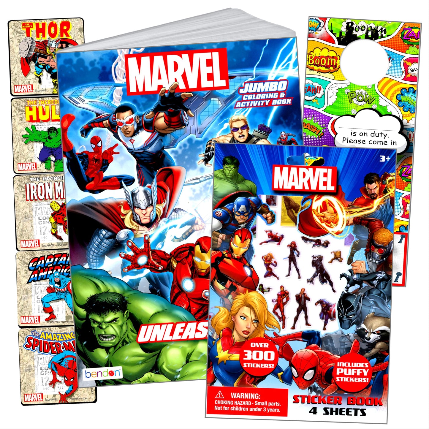Bendon Avengers Coloring Book Set — Stickers, Coloring Pages & Door Hanger