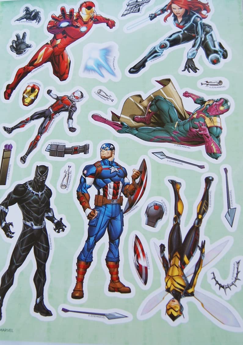 Bendon Create-A-Face Sticker Pad Avengers – 6 Sticker Sheets, 16 Coloring Pages, 24 Sticker Scenes