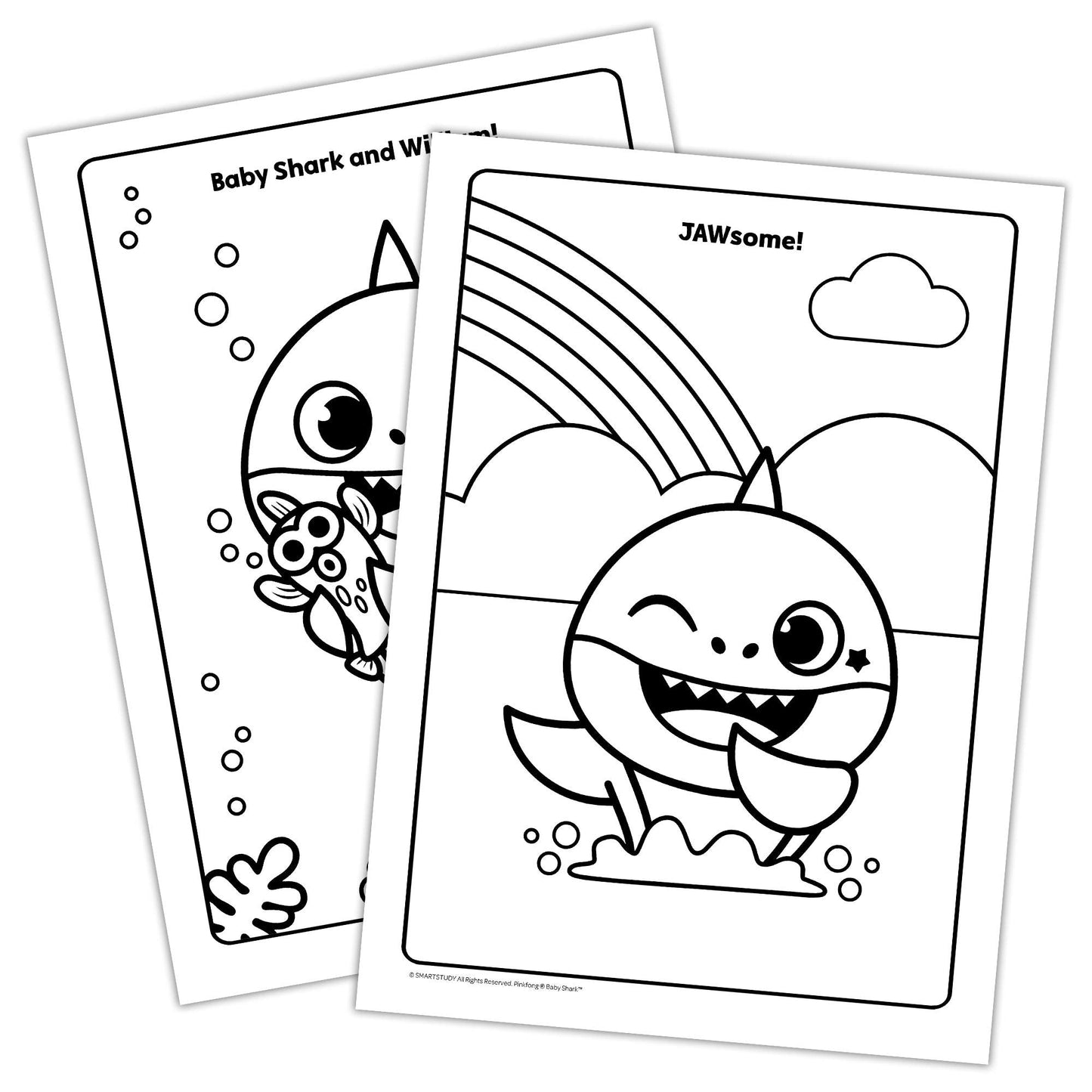 Bendon Baby Shark Imagine Ink Coloring Book with Mess-Free Marker — 16 Pages