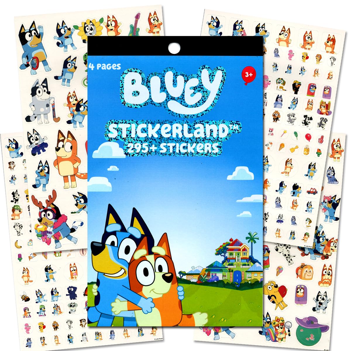 Bendon Bluey Coloring Activity Book & Sticker Set for Kids — Includes Paw Shape Pop Fidget Toy