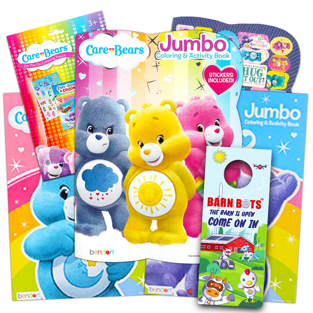 Bendon Care Bears Jumbo Coloring & Activity Books – 96 Pages, Set of 3