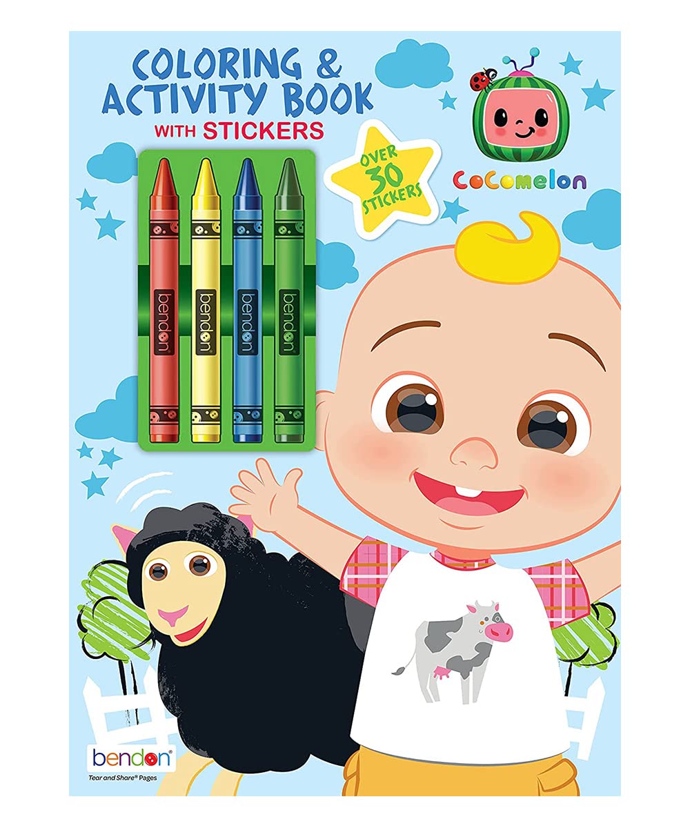 Bendon CoComelon 48-Page Coloring Book with 4 Crayons