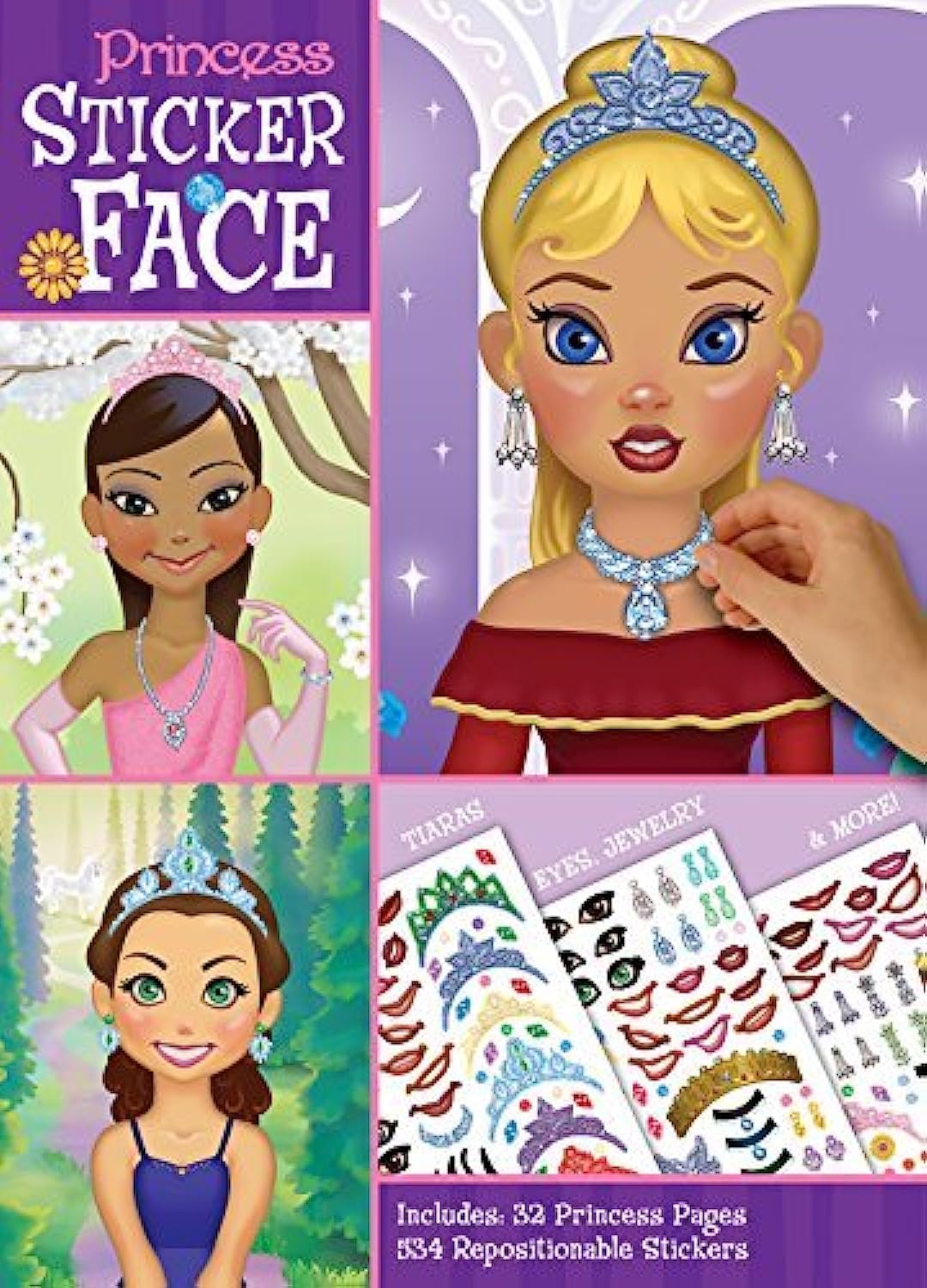 Bendon Create-A-Face Sticker Pad (Princess) – Reusable Sticker Play Pad for Kids 3+