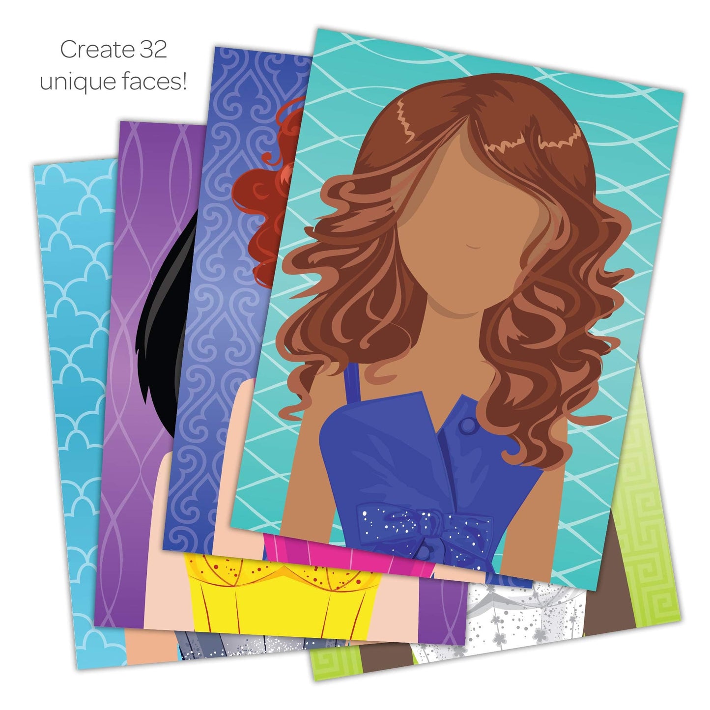 Bendon Create-A-Face Sticker Pad (Princess) – Reusable Sticker Play Pad for Kids 3+