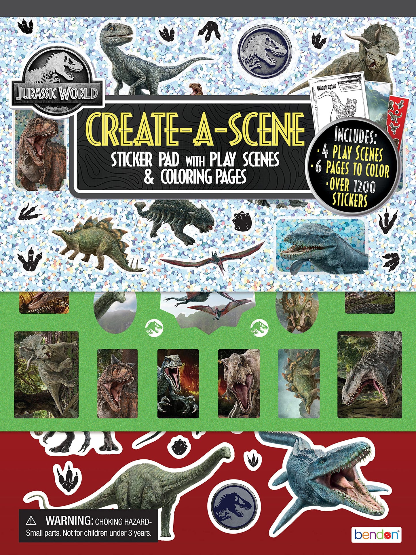 Bendon Create-A-Scene Reusable Sticker Pad – 1200+ Stickers for Kids 3+