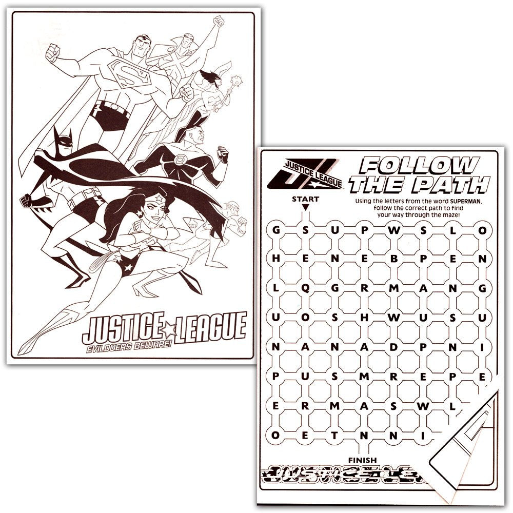 Bendon DC Justice League Coloring & Activity Book Bundle - Batman, Superman & More