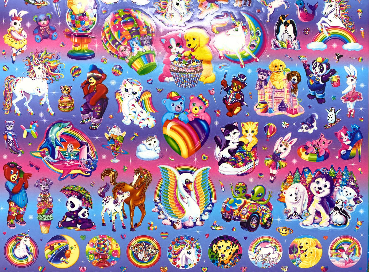 Bendon Lisa Frank Coloring & Activity Pad + Diva Fashions Sticker Dress Up Giant Set – 40+ Coloring Pages, 250+ Stickers