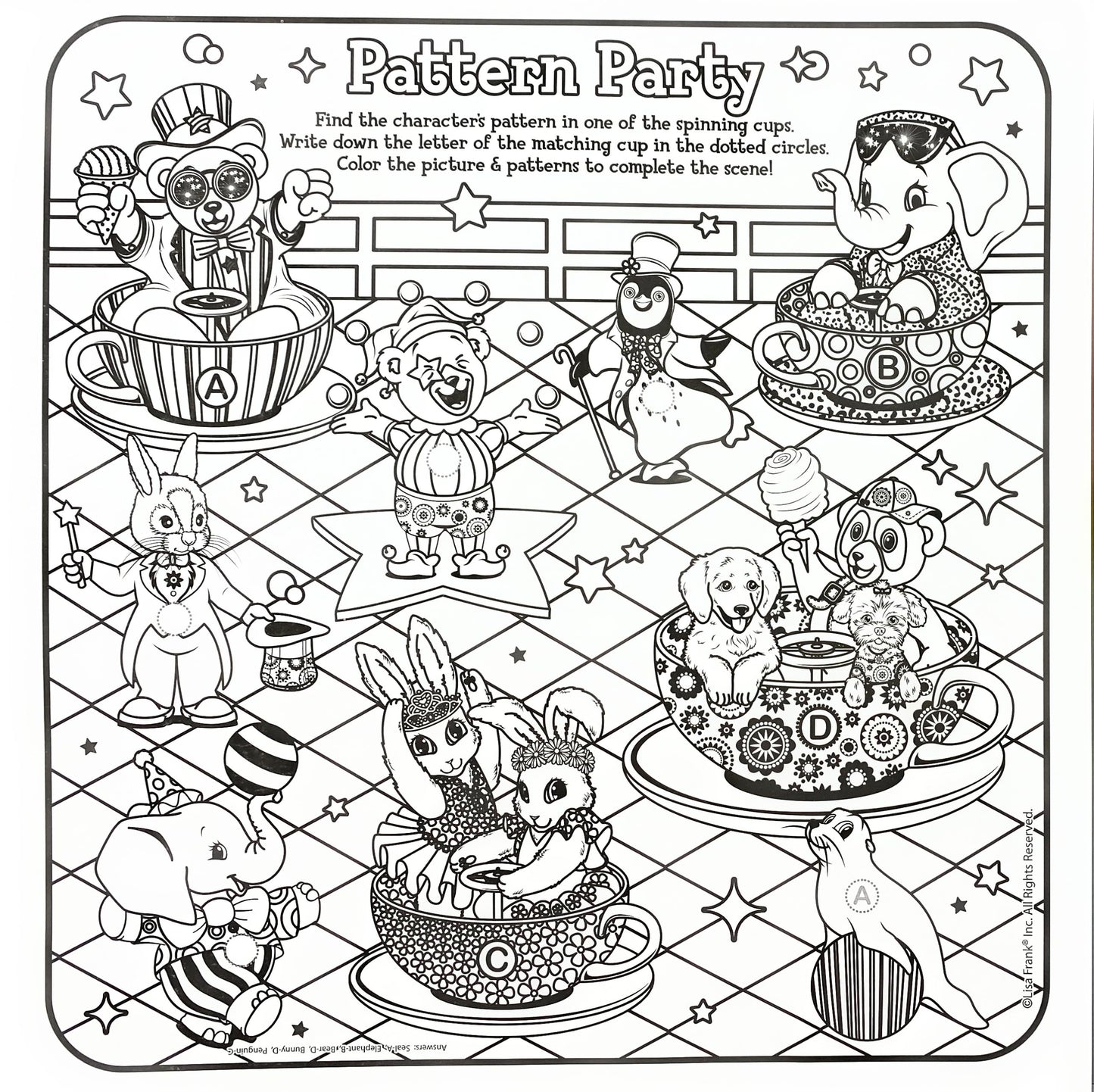 Bendon Lisa Frank Coloring & Activity Pad + Diva Fashions Sticker Dress Up Giant Set – 40+ Coloring Pages, 250+ Stickers